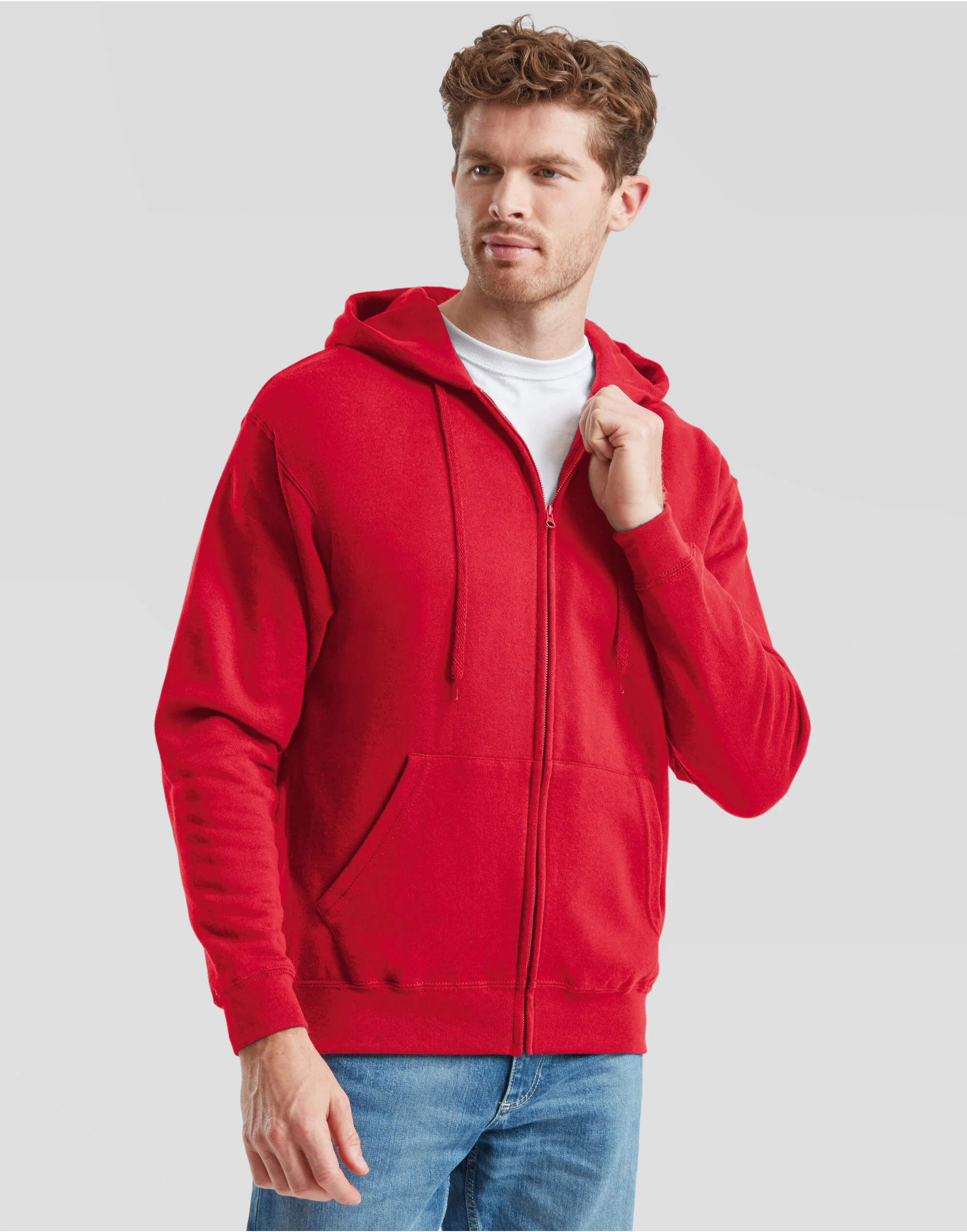 Fruit Of The Loom Men's Classic Hooded Sweat Jacket 62062 - Image 26