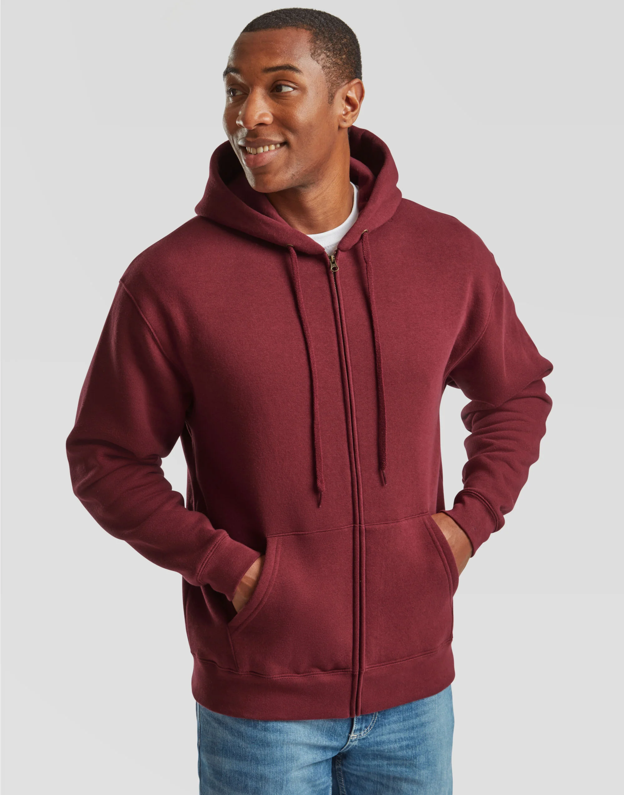 Fruit Of The Loom Men's Premium Hooded Sweat Jacket 62034 - Image 6