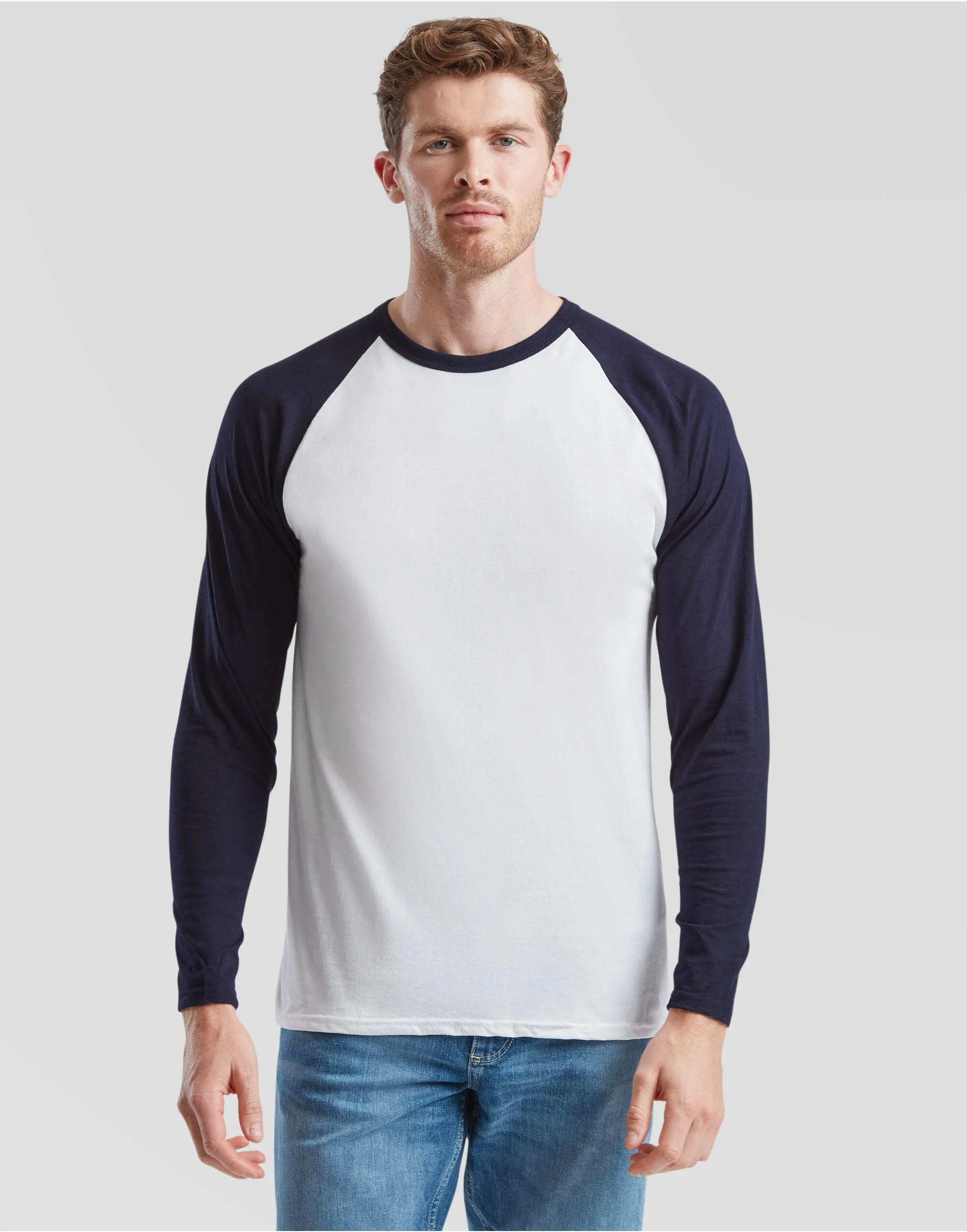 Fruit Of The Loom Men's Valueweight Long Sleeve Baseball T-Shirt 61028 - Image 9