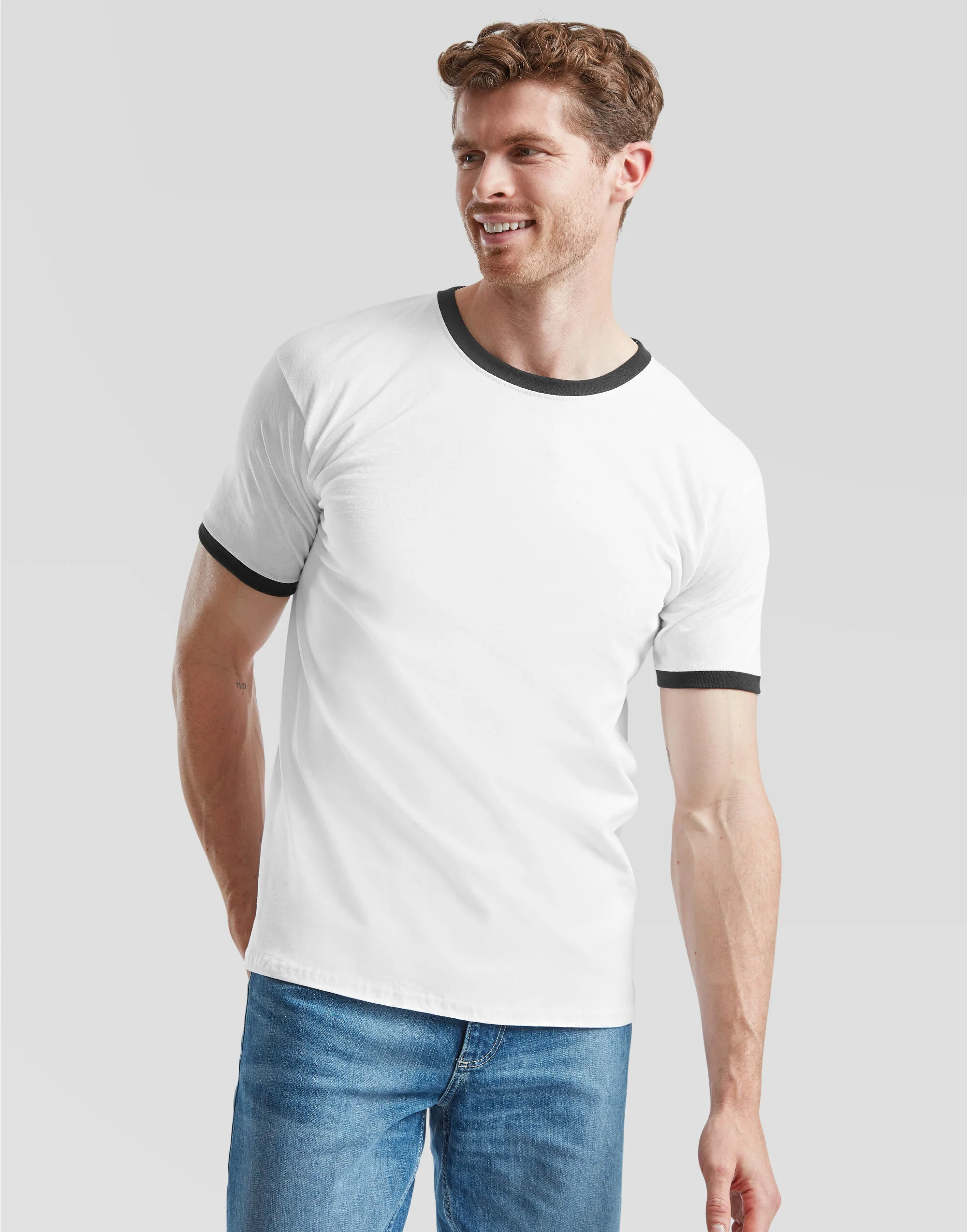 Fruit Of The Loom Men's Valueweight Ringer T 61168 - Image 24