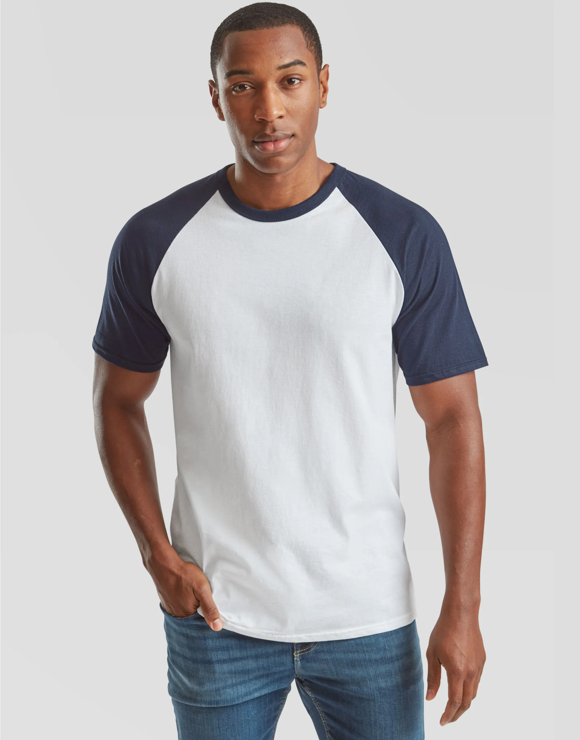 Fruit Of The Loom Men's Valueweight Short Sleeve Baseball T-Shirt 61026