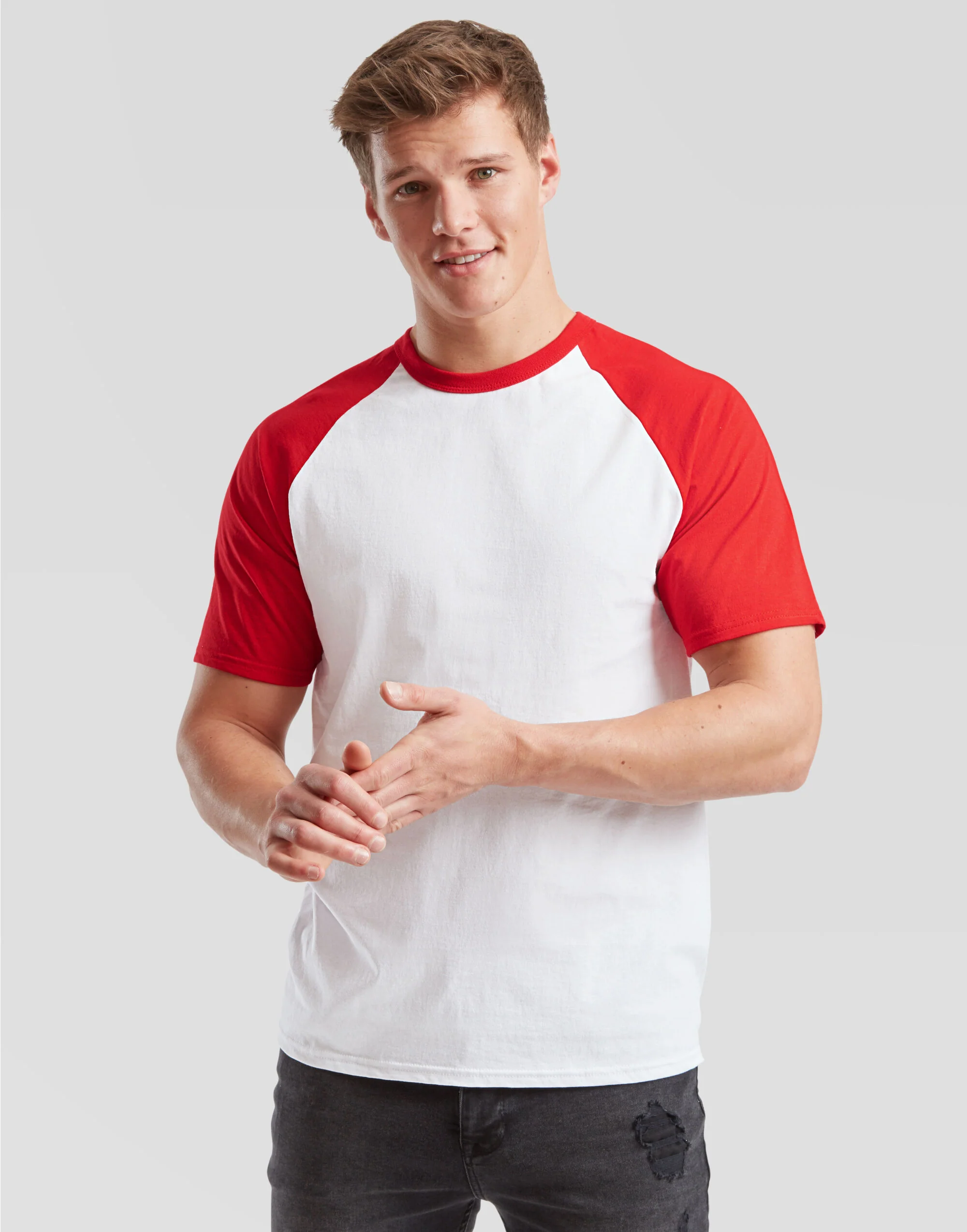 Fruit Of The Loom Men's Valueweight Short Sleeve Baseball T-Shirt 61026 - Image 12