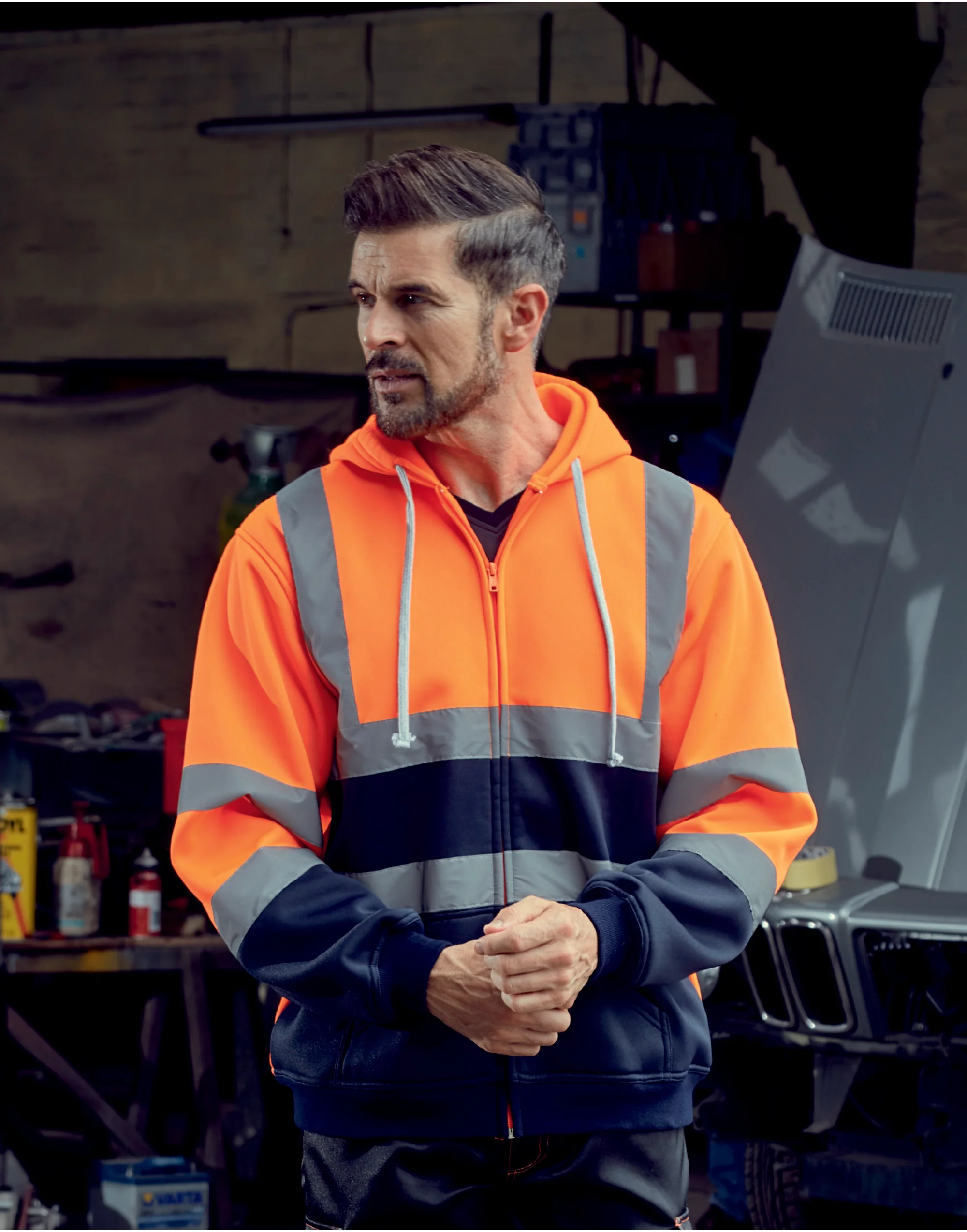 Yoko Hi-Vis Zipped Hoodie - HVK07 - Image 8
