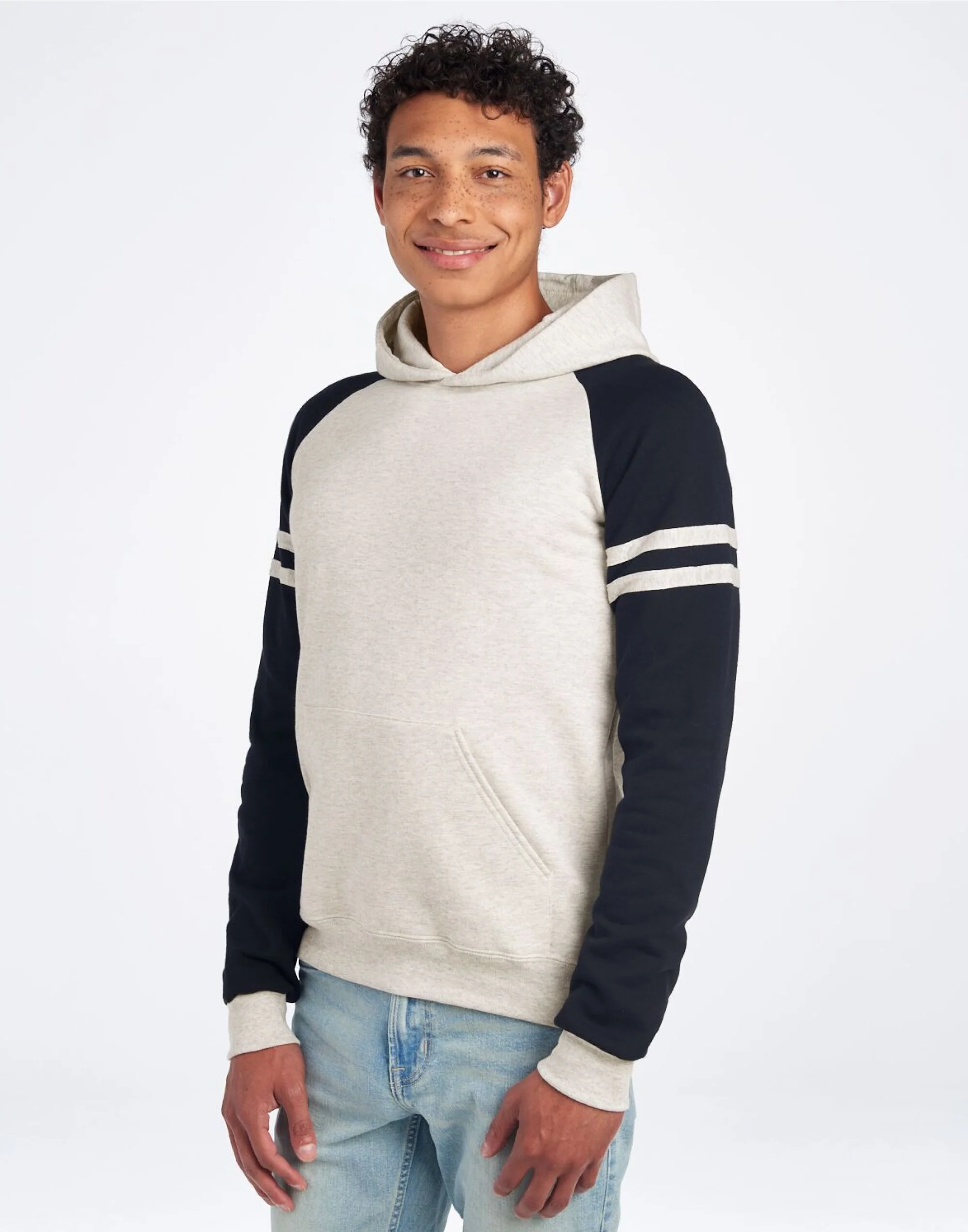 Jerzees NuBlend® Varsity Colour-Block Hoodie - 0S97CR0 - Image 2
