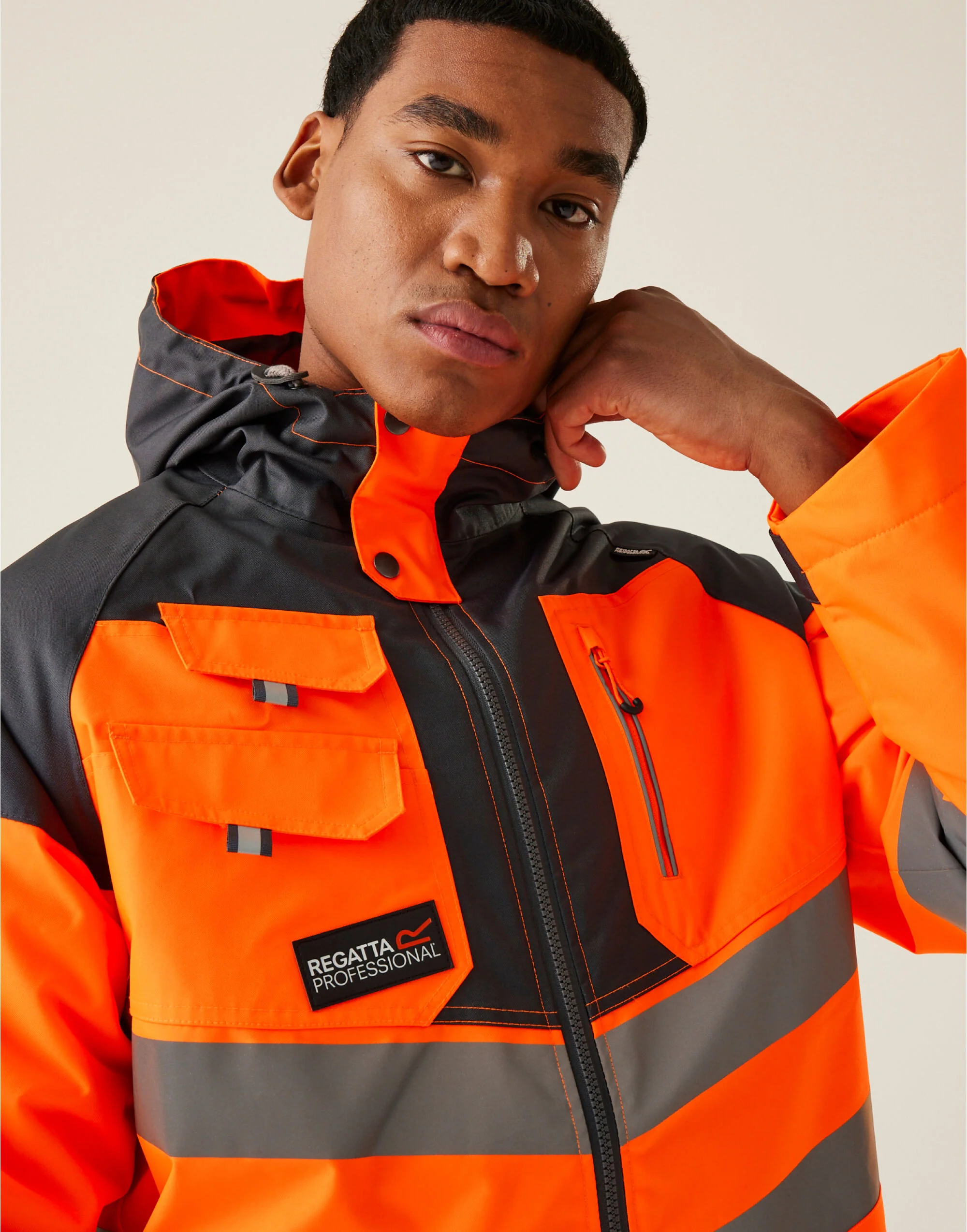Regatta High Visibility Hi-Vis Parka Jacket TRA340 - Image 6