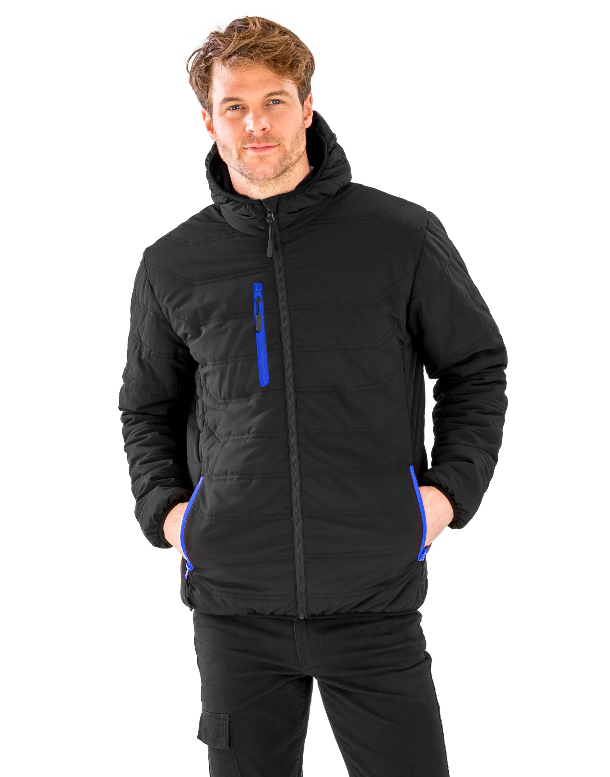 Result Recycled Black Compass Padded Winter Jacket R240X