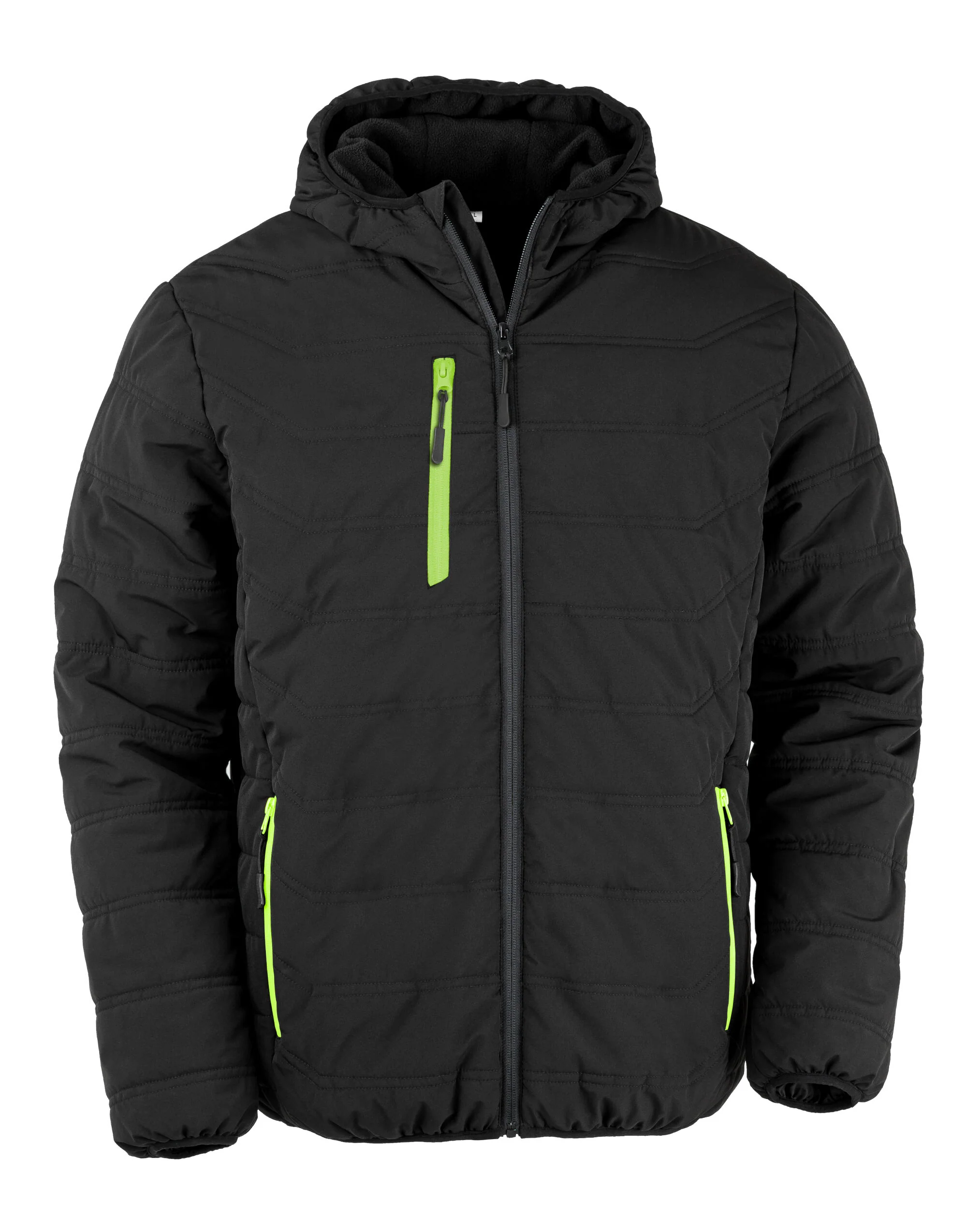 Result Recycled Black Compass Padded Winter Jacket R240X - Image 4