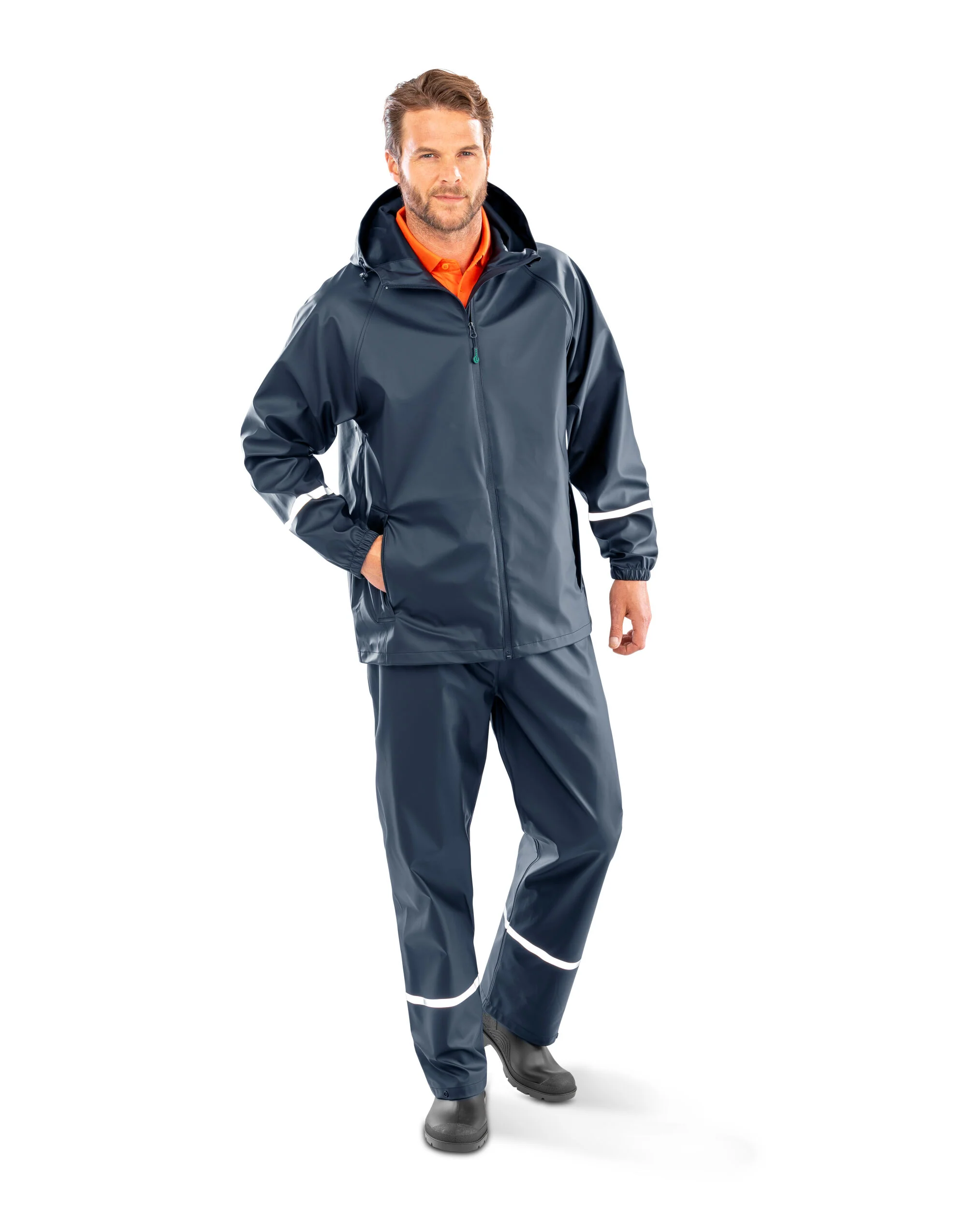 Result Recycled Prism PU Waterproof Jacket With Reflective Bands and Recycled Backing R915X - Image 7