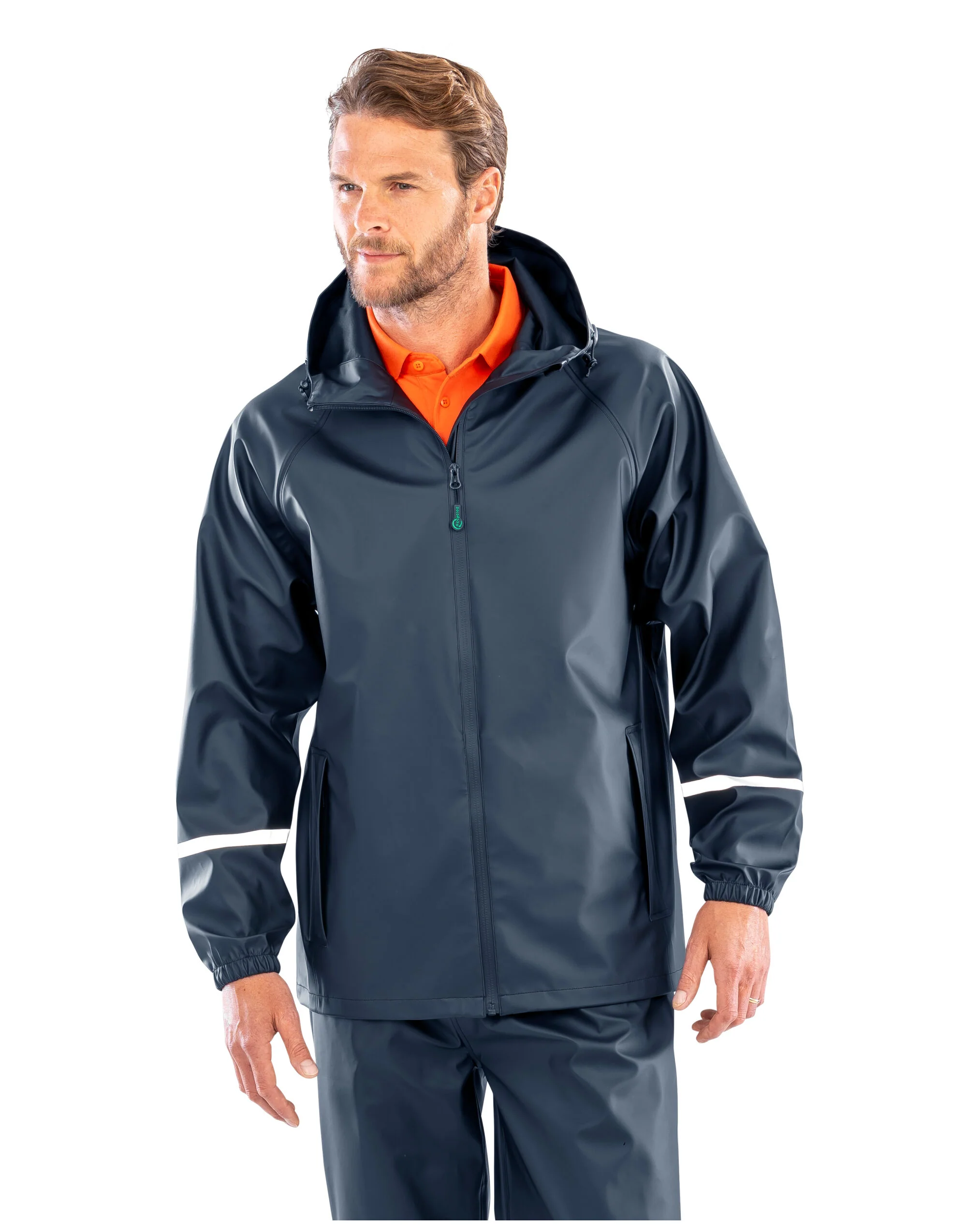 Result Recycled Prism PU Waterproof Jacket With Reflective Bands and Recycled Backing R915X - Image 8