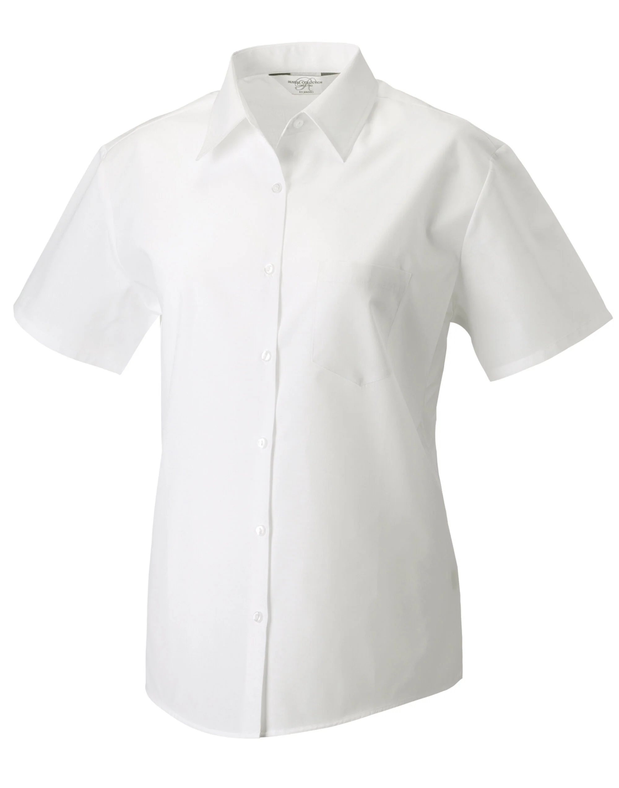 Russell Collection - Ladies' Short Sleeve Classic Polycotton Poplin Shirt - 935F - Image 8