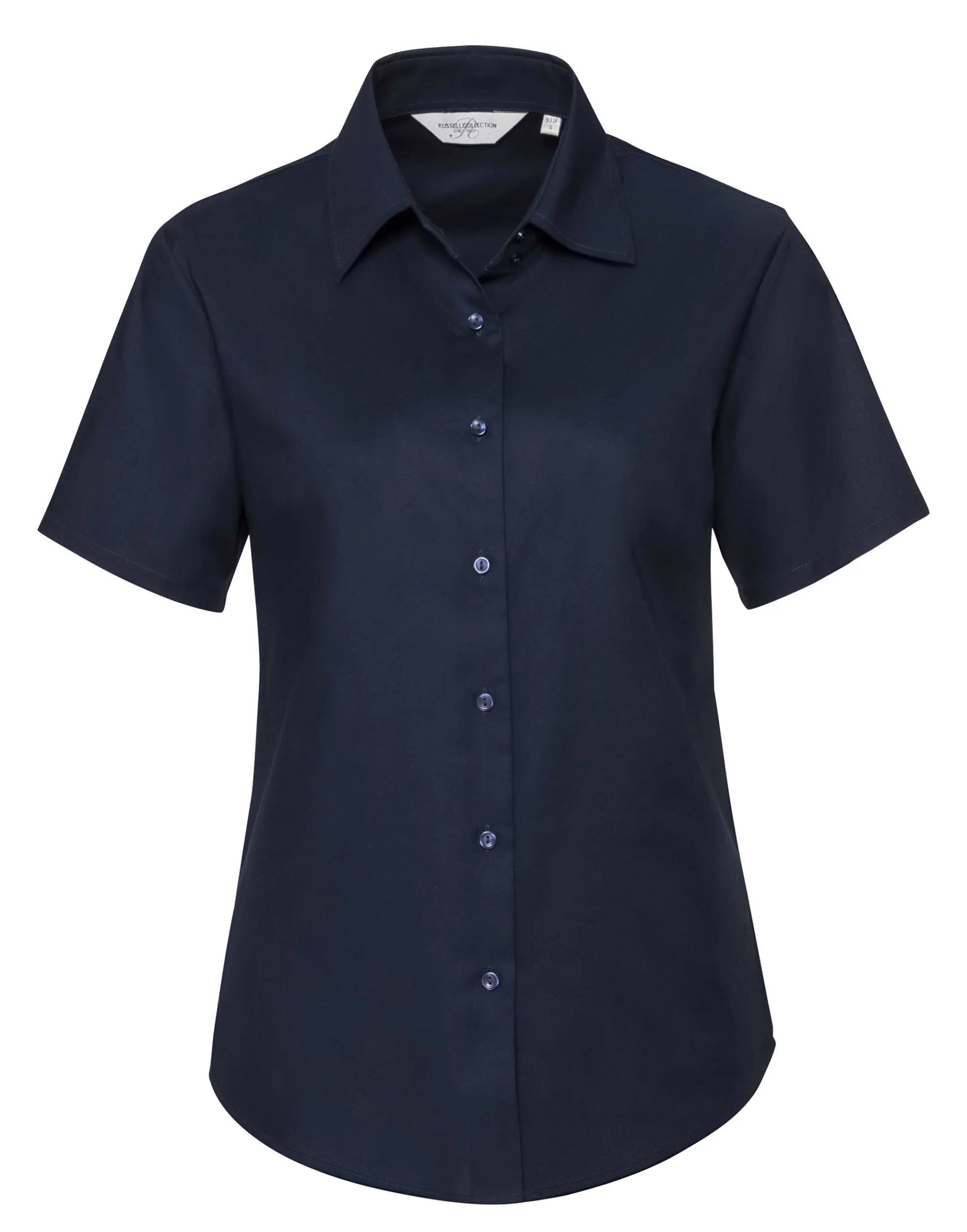 Russell Collection - Ladies' Short Sleeve Tailored Oxford Shirt - 933F - Image 3