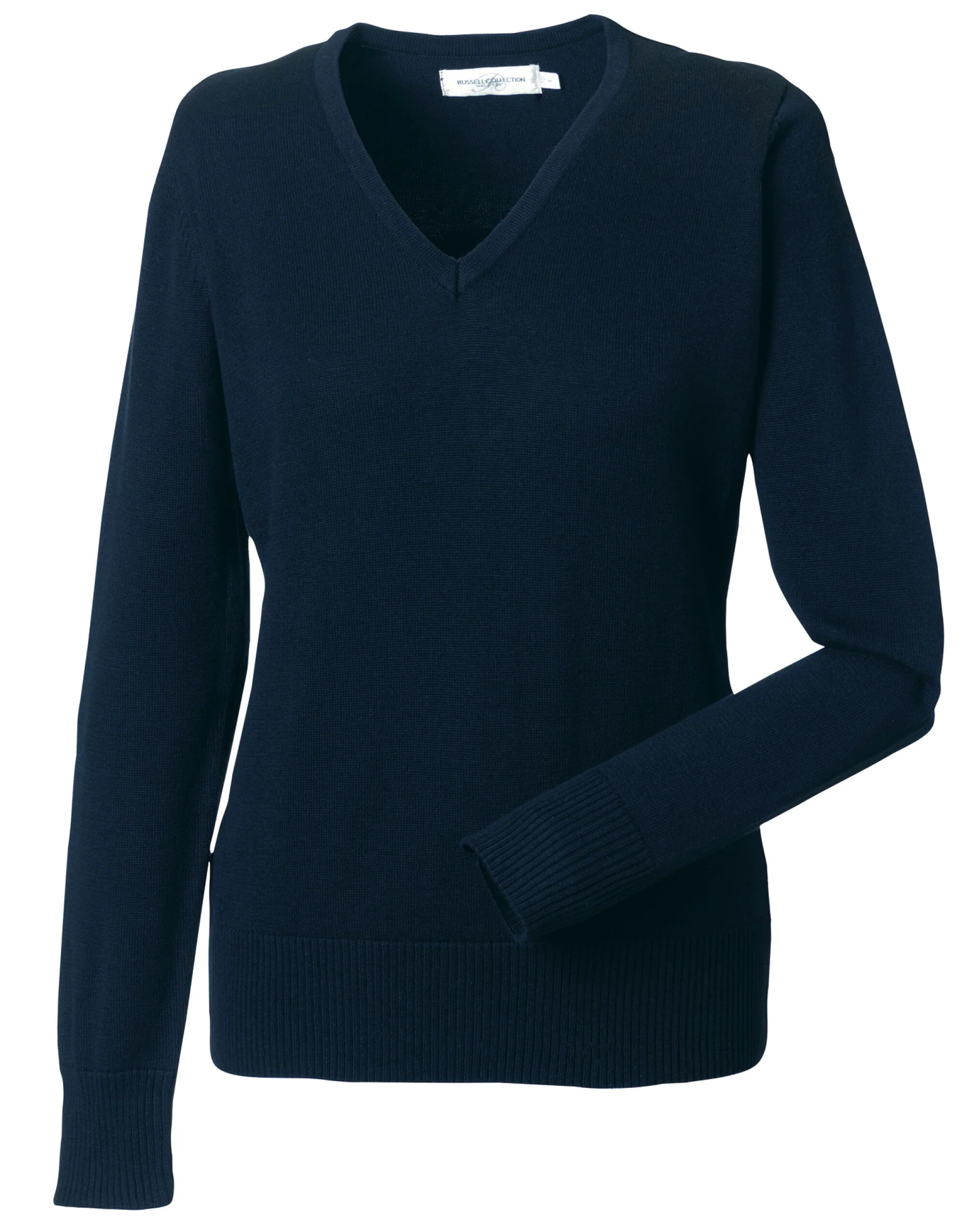 Russell Collection - Ladies' V-Neck Knitted Pullover - 710F - Image 3