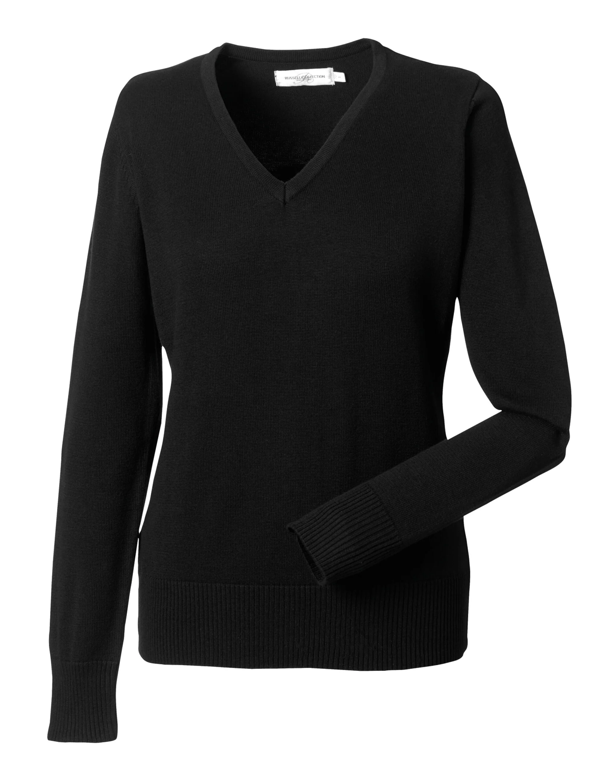 Russell Collection - Ladies' V-Neck Knitted Pullover - 710F - Image 5