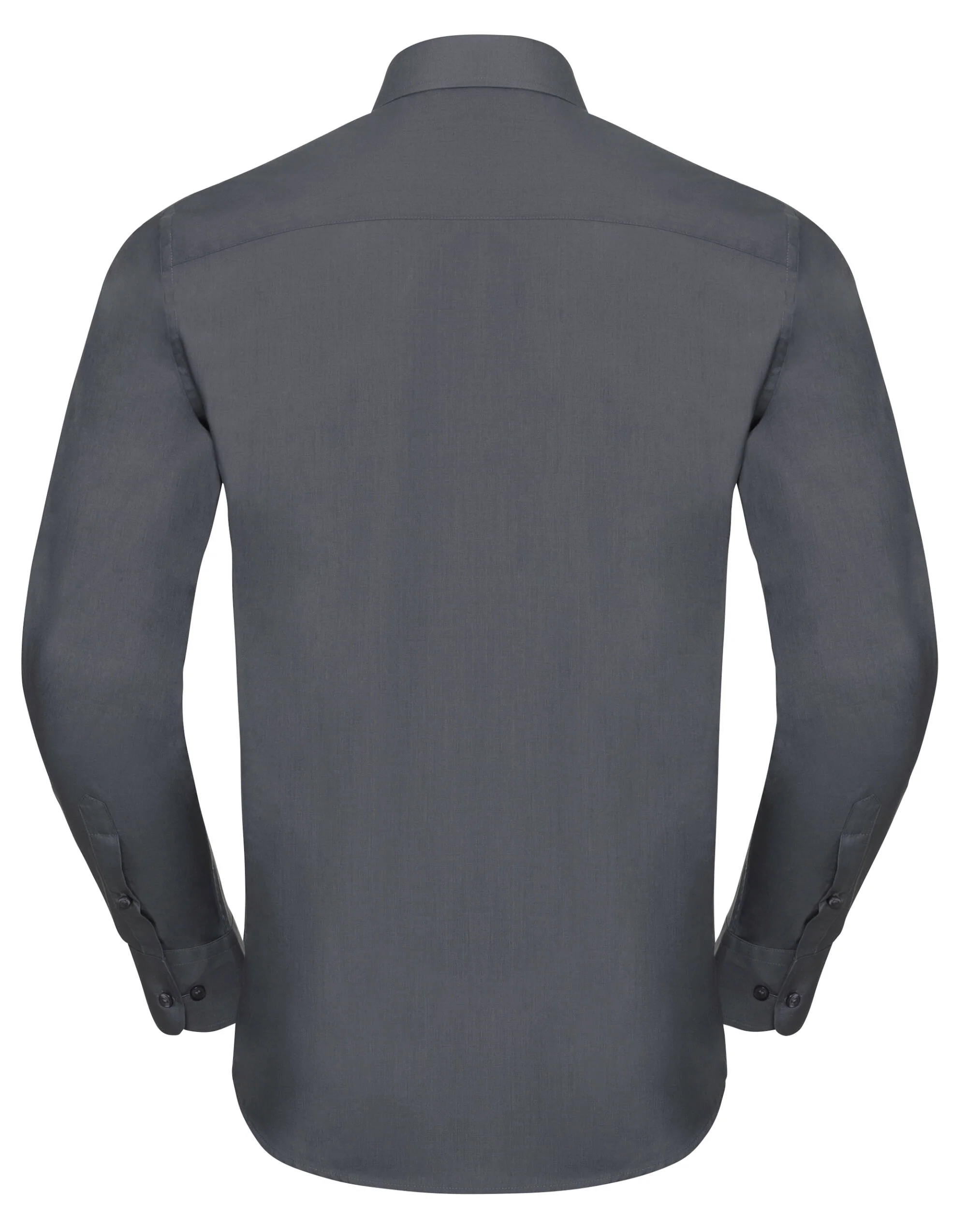 Russell Collection - Men's Long Sleeve Tailored Polycotton Poplin Shirt - 924M - Image 3