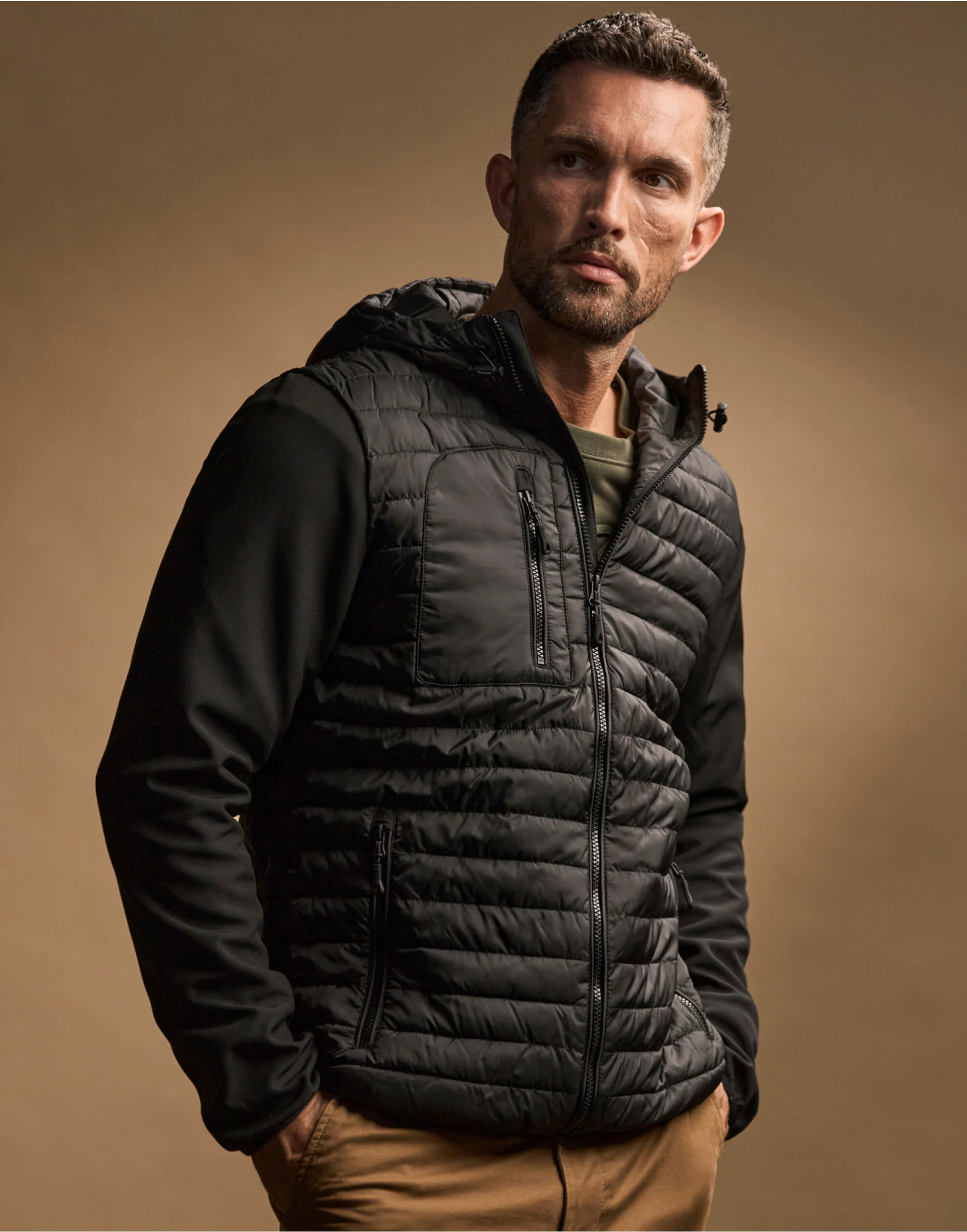 Tee Jays Men's Hooded Crossover Jacket TJ9628